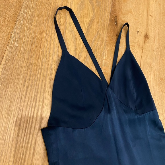 CATHERINE GEE navy blue silk dress s: XS BNWT - Picture 5 of 7